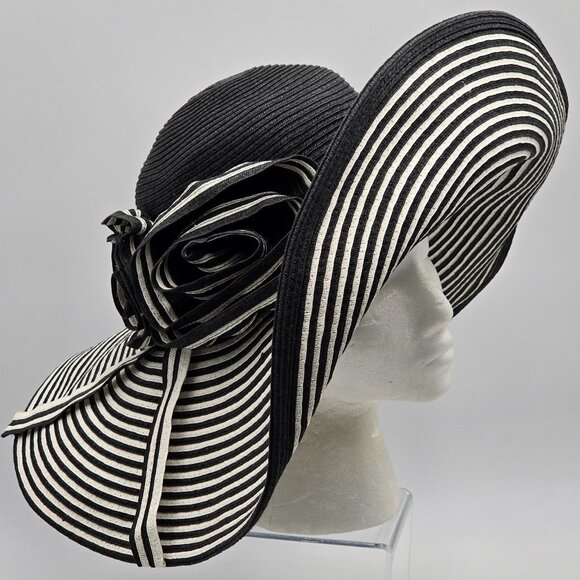 White House Black Market Black & White Floppy Hat main image 15